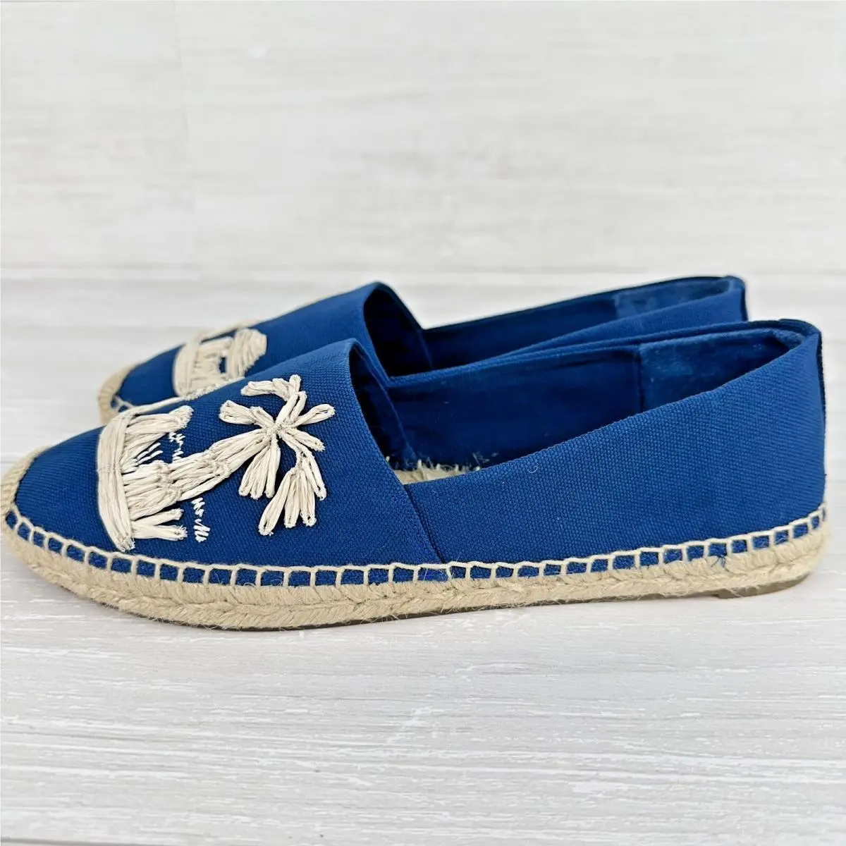 Tory Burch shoes - Raffia Embroidery espadrille - Raffia Embroidery espadrille - Blue (UPC: 196133257319) 3