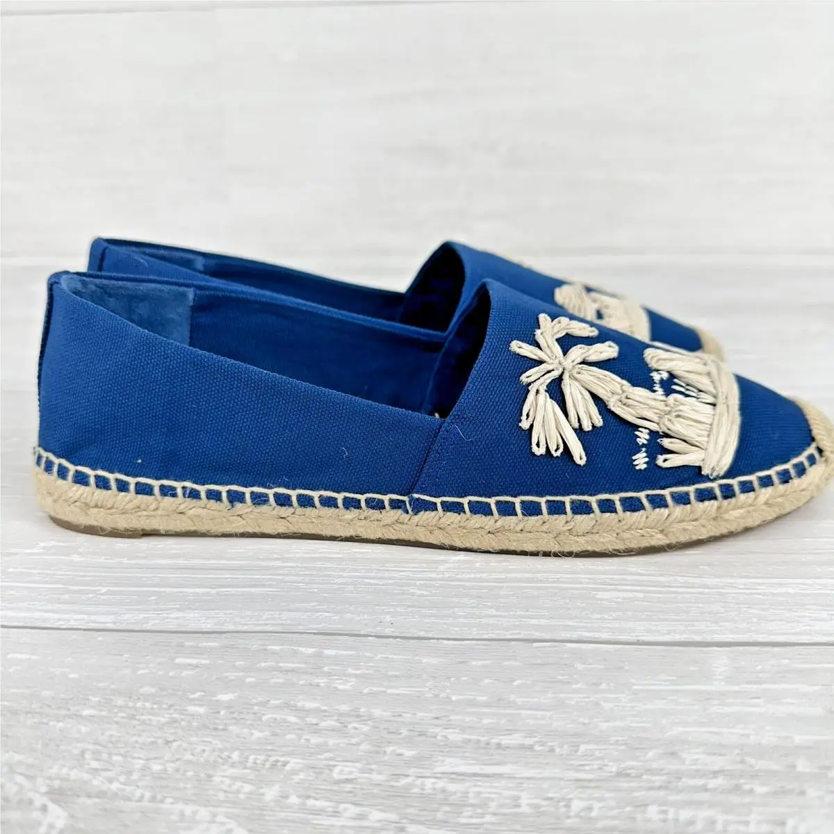 Tory Burch shoes - Raffia Embroidery espadrille - Raffia Embroidery espadrille - Blue (UPC: 196133257319) 5