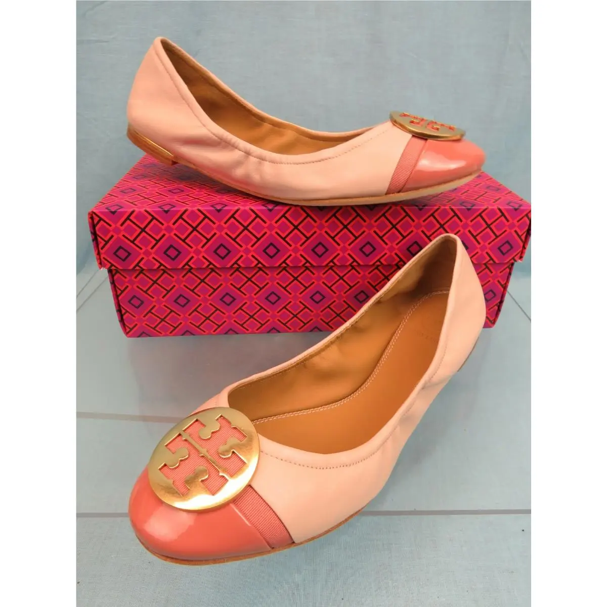 Tory Burch shoes - Minnie Cap-toe - Minnie - Sea Shell Pink / Tramonto (UPC: 192485443400) 2