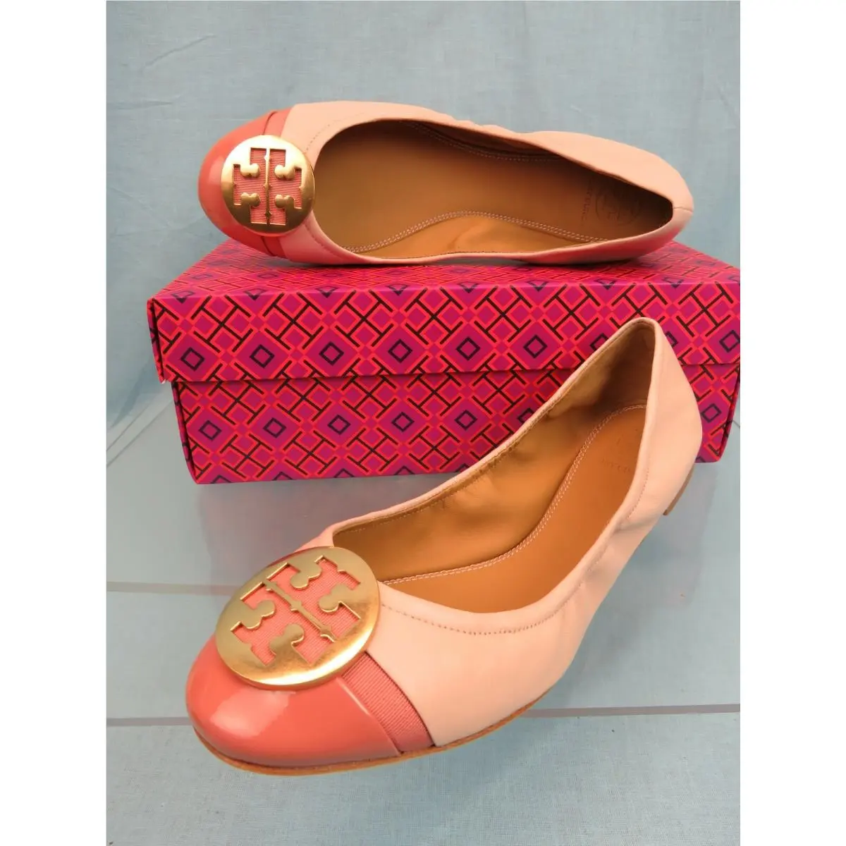 Tory Burch shoes - Minnie Cap-toe - Minnie - Sea Shell Pink / Tramonto (UPC: 192485443400) 3