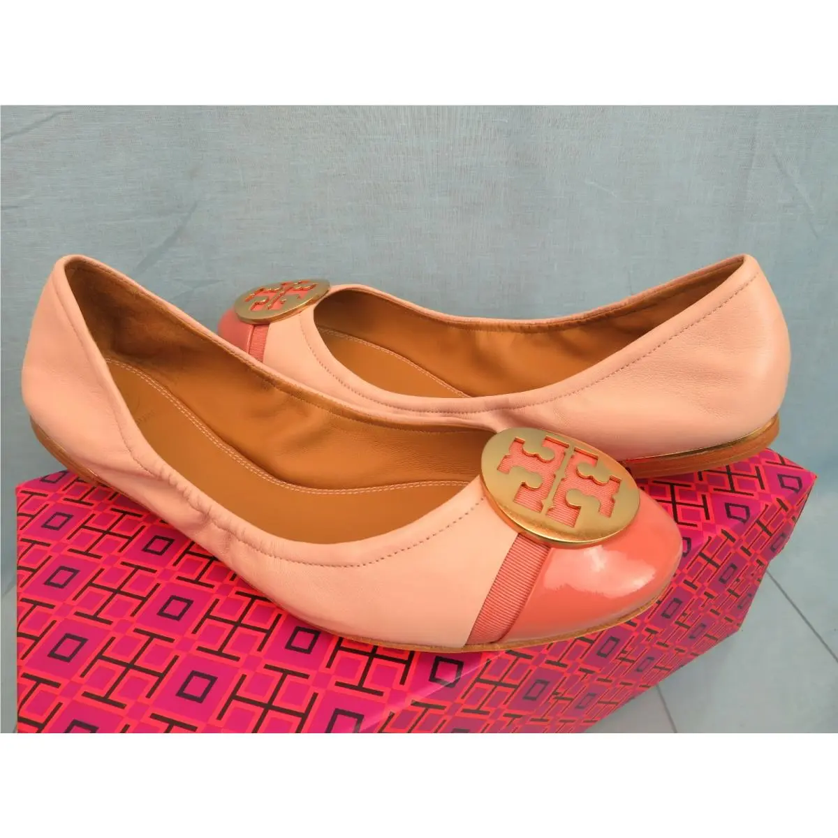 Tory Burch shoes - Minnie Cap-toe - Minnie - Sea Shell Pink / Tramonto (UPC: 192485443400) 6