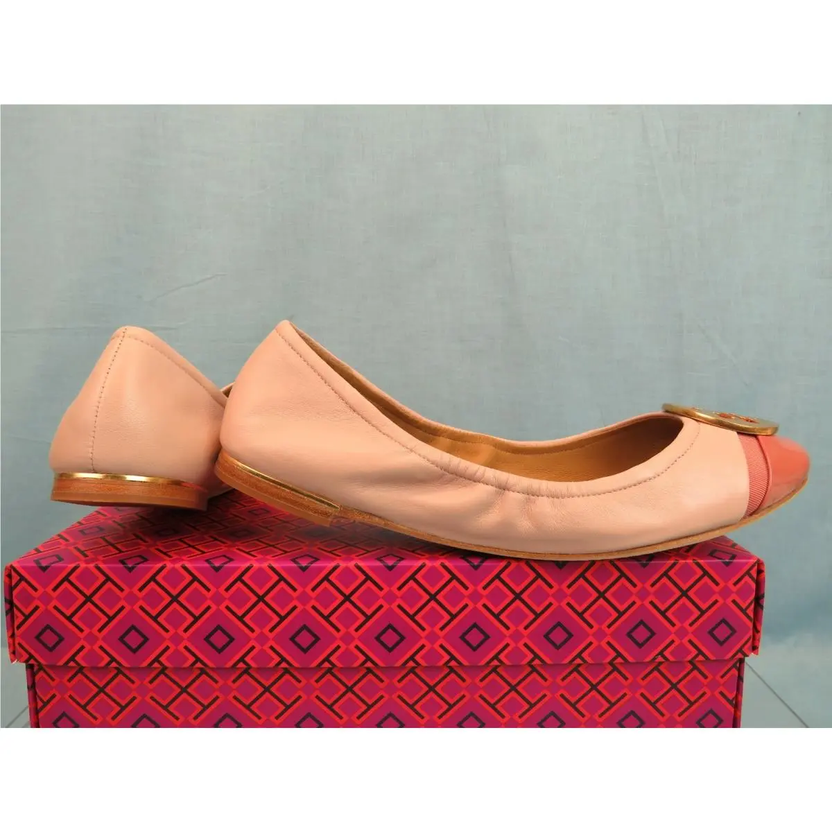 Tory Burch shoes - Minnie Cap-toe - Minnie - Sea Shell Pink / Tramonto (UPC: 192485443400) 7