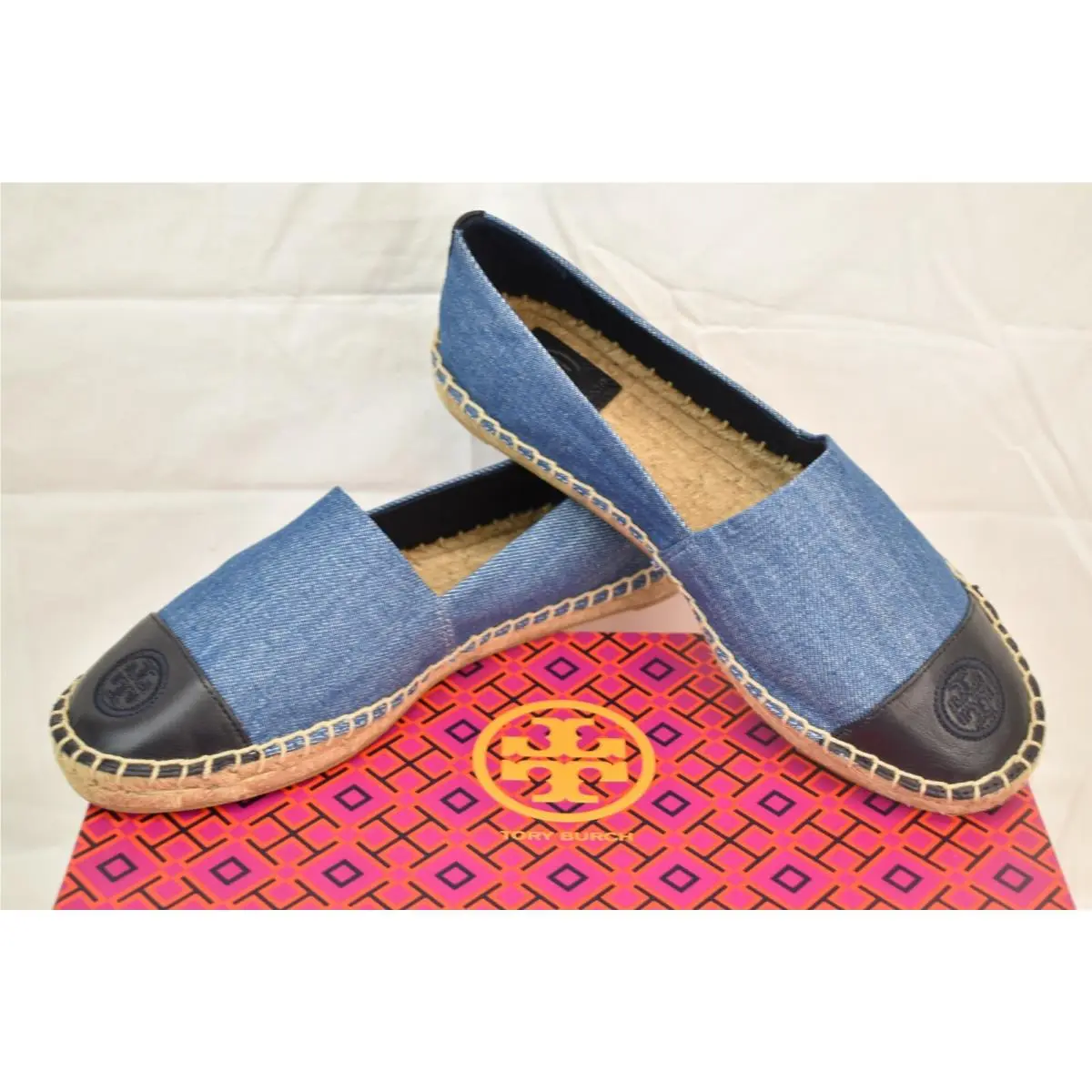 Tory Burch shoes - COLOR BLOCK FLAT - COLOR BLOCK FLAT - Denim chambray/perfect navy 1