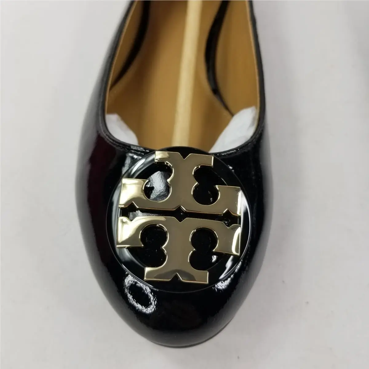 Tory Burch shoes - Tory Burch Claire Ballet Flat - Black/Gold (UPC: 192485090284) 8