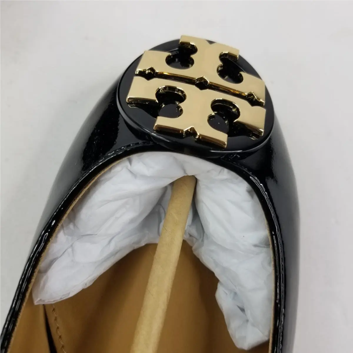 Tory Burch shoes - Tory Burch Claire Ballet Flat - Black/Gold (UPC: 192485090284) 12
