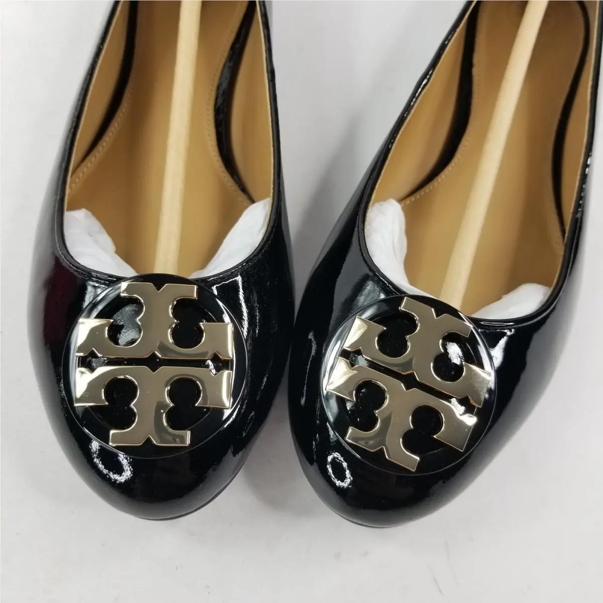 Tory Burch shoes - Tory Burch Claire Ballet Flat - Black/Gold (UPC: 192485090284) 2