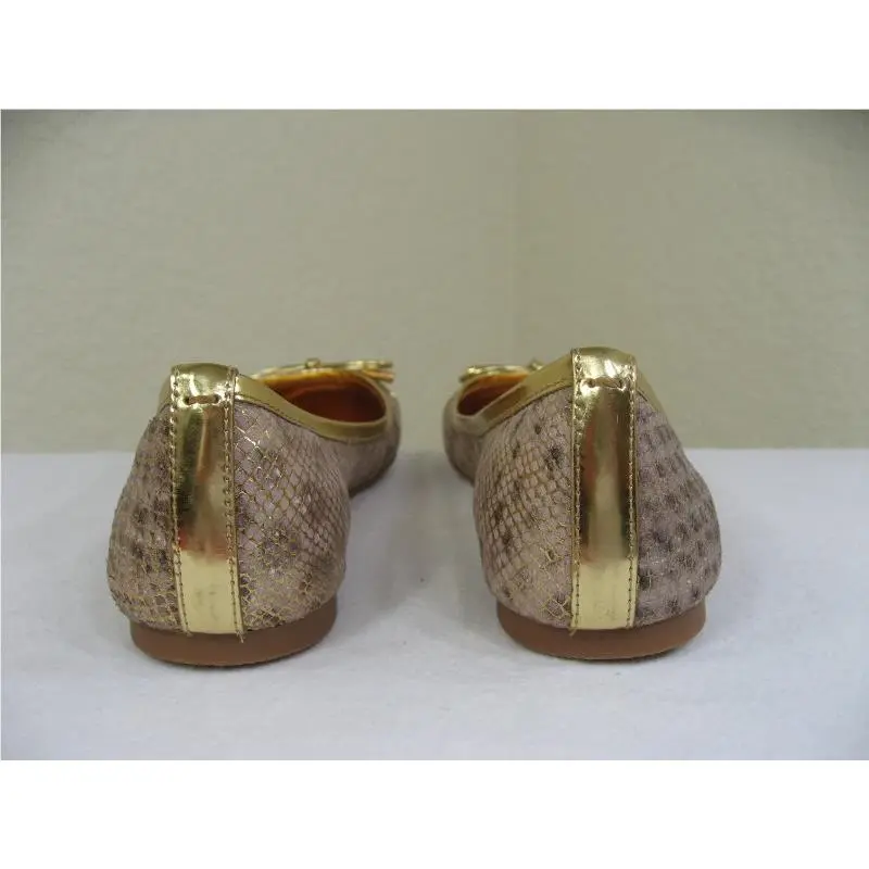 Tory Burch shoes - Verbena Cap Toe Bow Metallic Snake Ballet Flat - 21108699 - Gold, Manufacturer: gold (UPC: 885427182849) 6