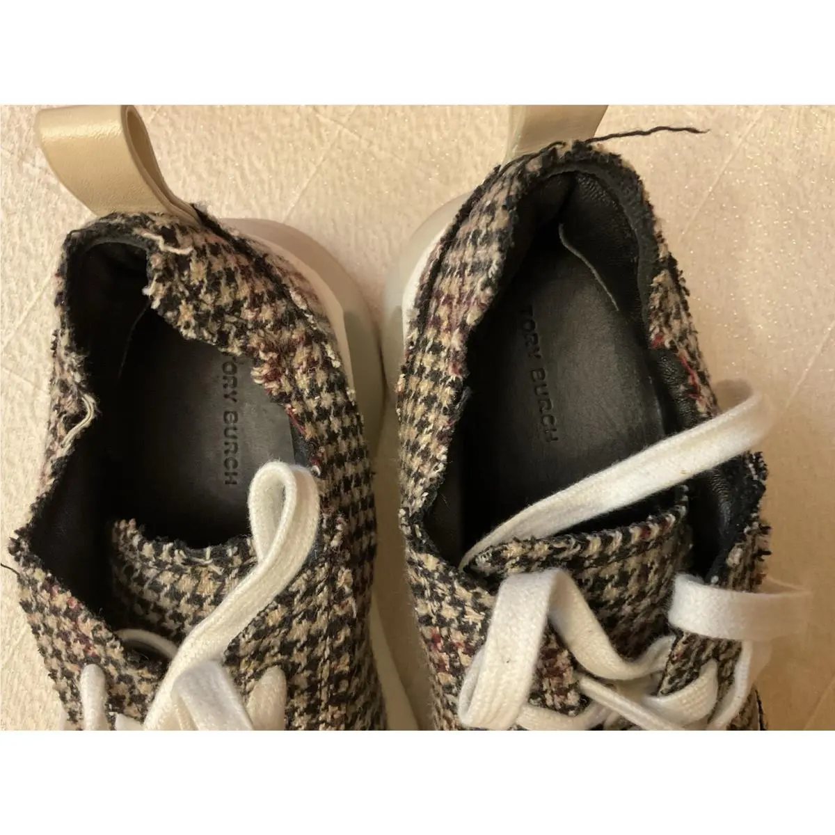 Tory Burch shoes - Tory Burch Good Luck Trainer Herringbone/New Ivory - Ivory/Brown Multi 8
