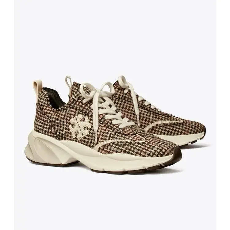 Tory Burch shoes - Tory Burch Good Luck Trainer Herringbone/New Ivory - Ivory/Brown Multi 0