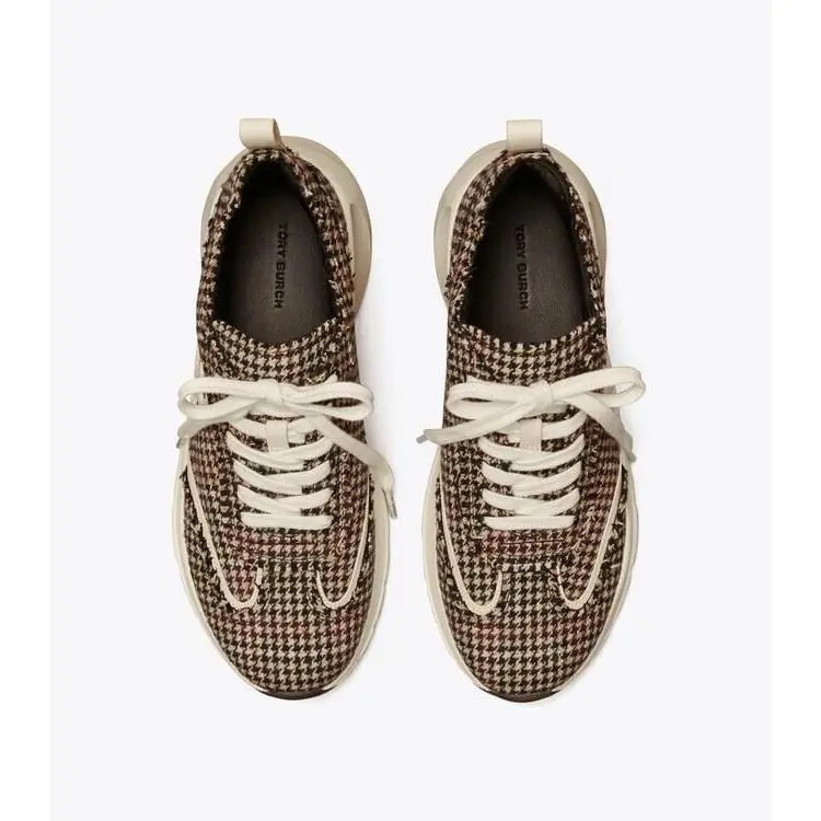 Tory Burch shoes - Tory Burch Good Luck Trainer Herringbone/New Ivory - Ivory/Brown Multi 3