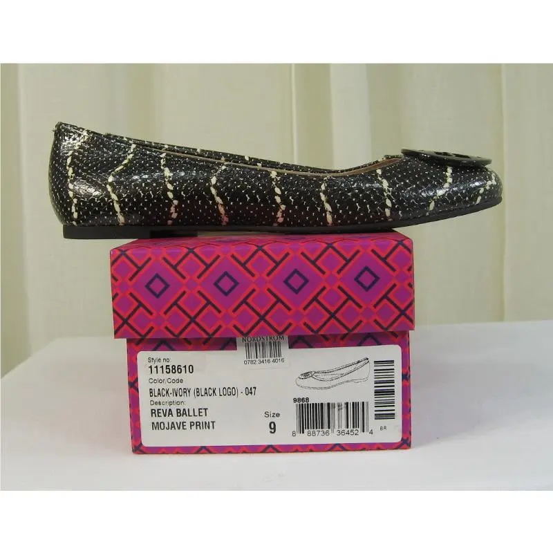 Tory Burch shoes - Tory Burch Reva - Reva - 11158610 - Black/Ivory/Black Logo, Manufacturer: Black/Ivory/Black Logo (UPC: 888736364524) 10