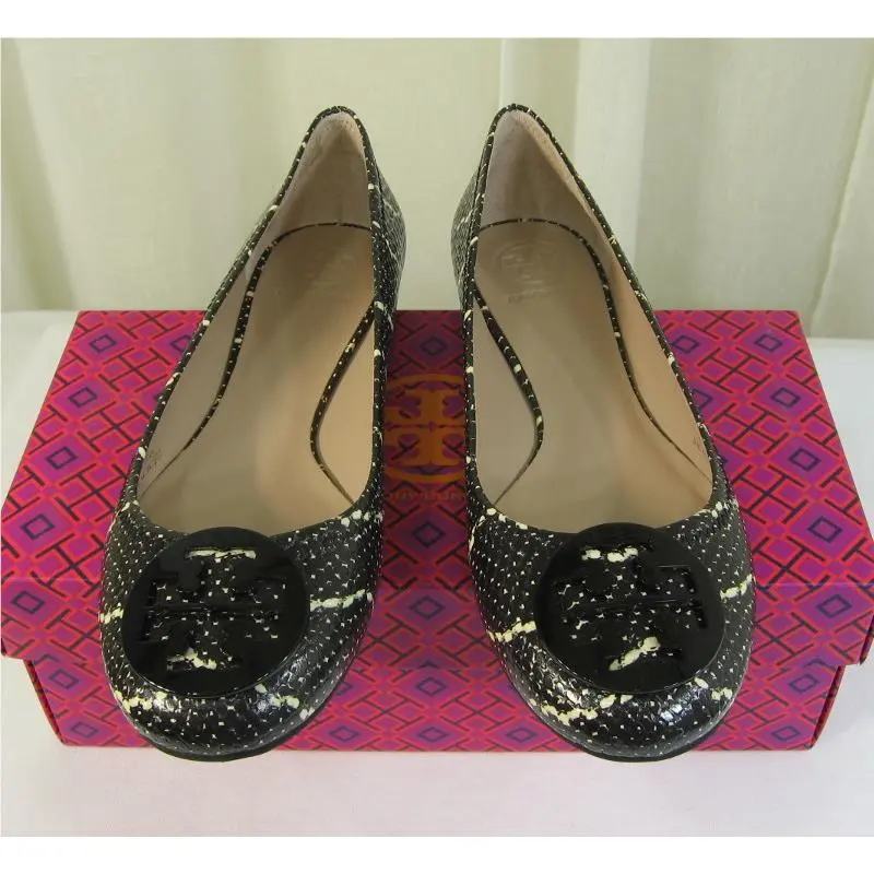 Tory Burch shoes - Tory Burch Reva - Reva - 11158610 - Black/Ivory/Black Logo, Manufacturer: Black/Ivory/Black Logo (UPC: 888736364524) 4