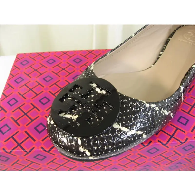 Tory Burch shoes - Tory Burch Reva - Reva - 11158610 - Black/Ivory/Black Logo, Manufacturer: Black/Ivory/Black Logo (UPC: 888736364524) 9