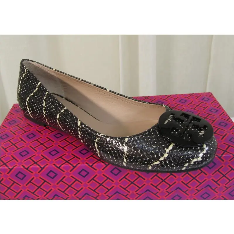 Tory Burch shoes - Tory Burch Reva - Reva - 11158610 - Black/Ivory/Black Logo, Manufacturer: Black/Ivory/Black Logo (UPC: 888736364524) 0