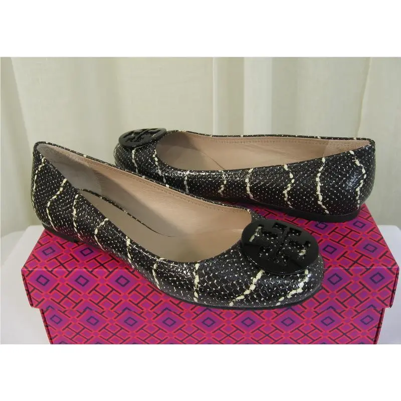 Tory Burch shoes - Tory Burch Reva - Reva - 11158610 - Black/Ivory/Black Logo, Manufacturer: Black/Ivory/Black Logo (UPC: 888736364524) 3