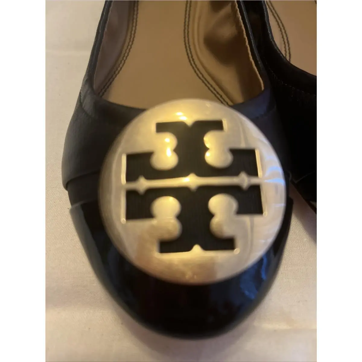 Tory Burch shoes - Mini Cap-Toe Ballet - Mini Ballet - Black, Manufacturer: Light Taupe/Heron Gray (UPC: 0192485338812) 1