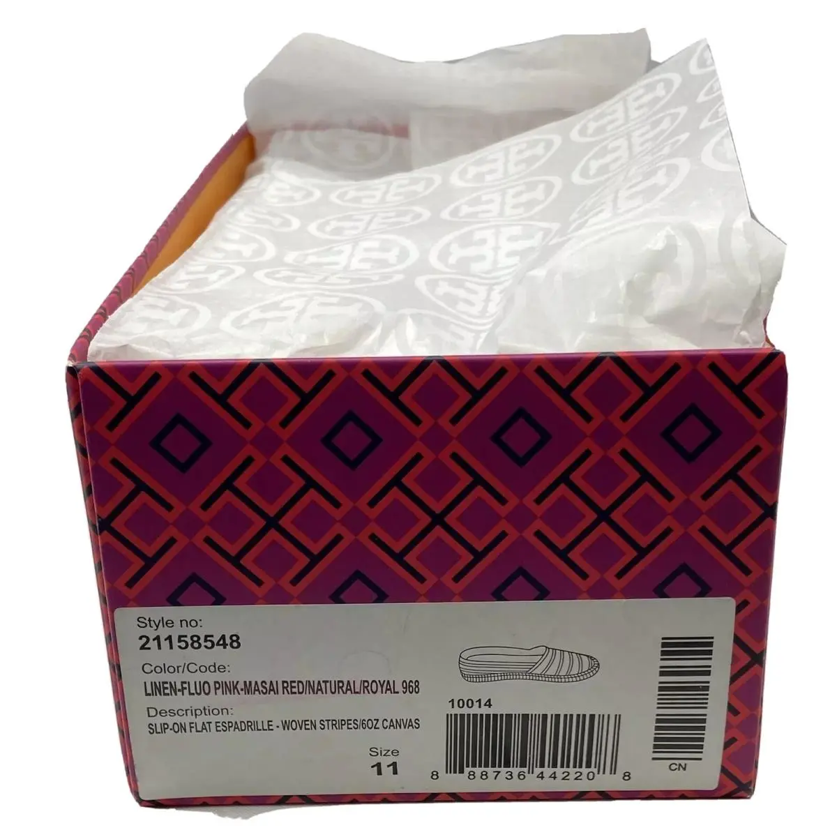 Tory Burch shoes - Espadrille - Espadrille - Multicolor, Manufacturer: Linen-Fluo Pink-Masai/Red/Natural/Royal 968 (UPC: 888736442208) 4