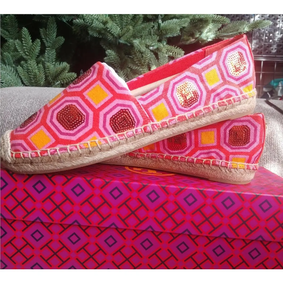 Tory Burch shoes - Tory Burch Ceicily - Ceicily - octagon Square/ vivid orange (UPC: 190041812981) 0