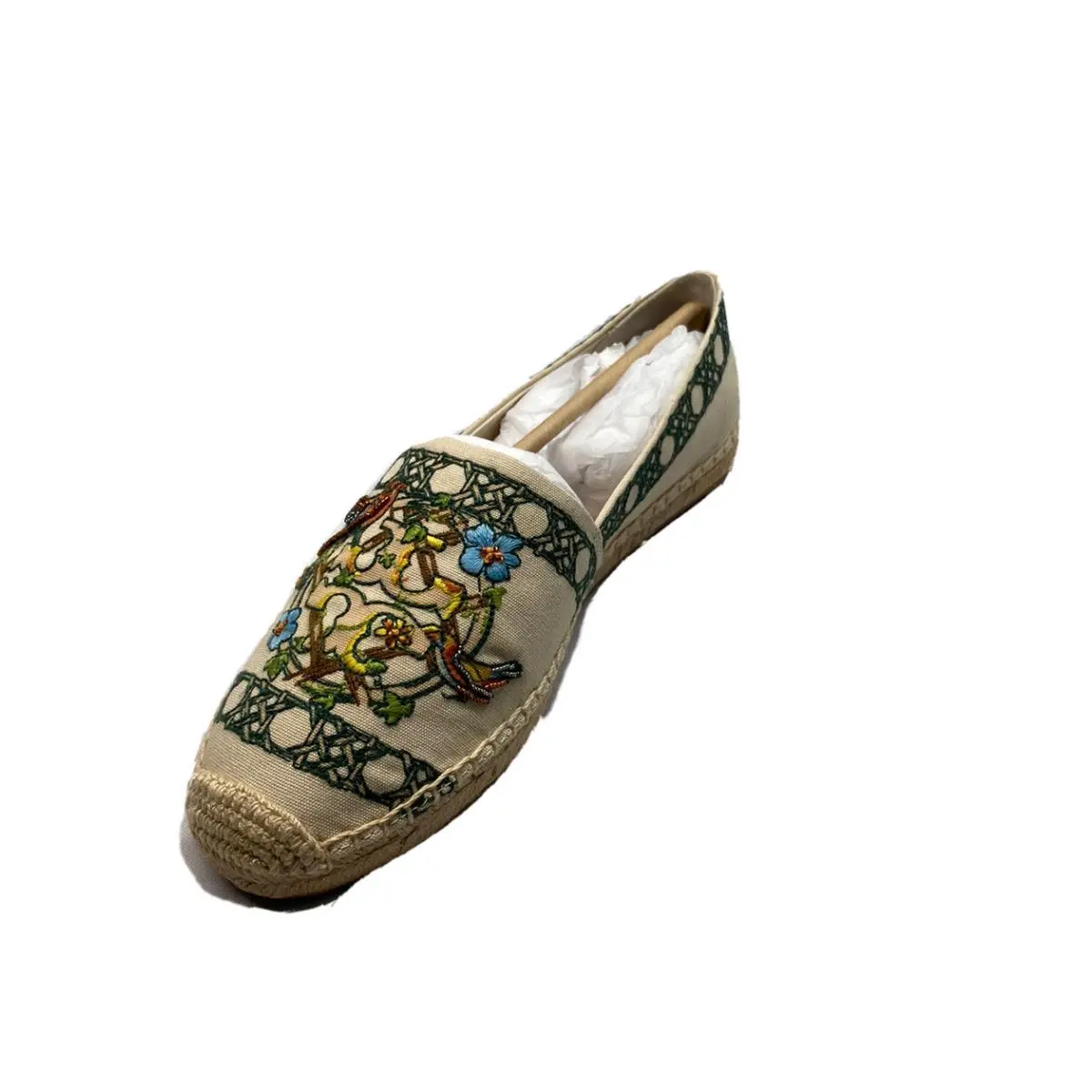 Tory Burch shoes - Tory Burch  Printed Canvas Espadrille - Ivory (UPC: 192485783445) 0