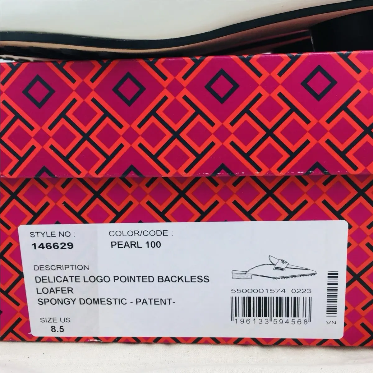 Tory Burch shoes - Tory Burch Delicate Logo Pointed Backless Loafer - Perla 8