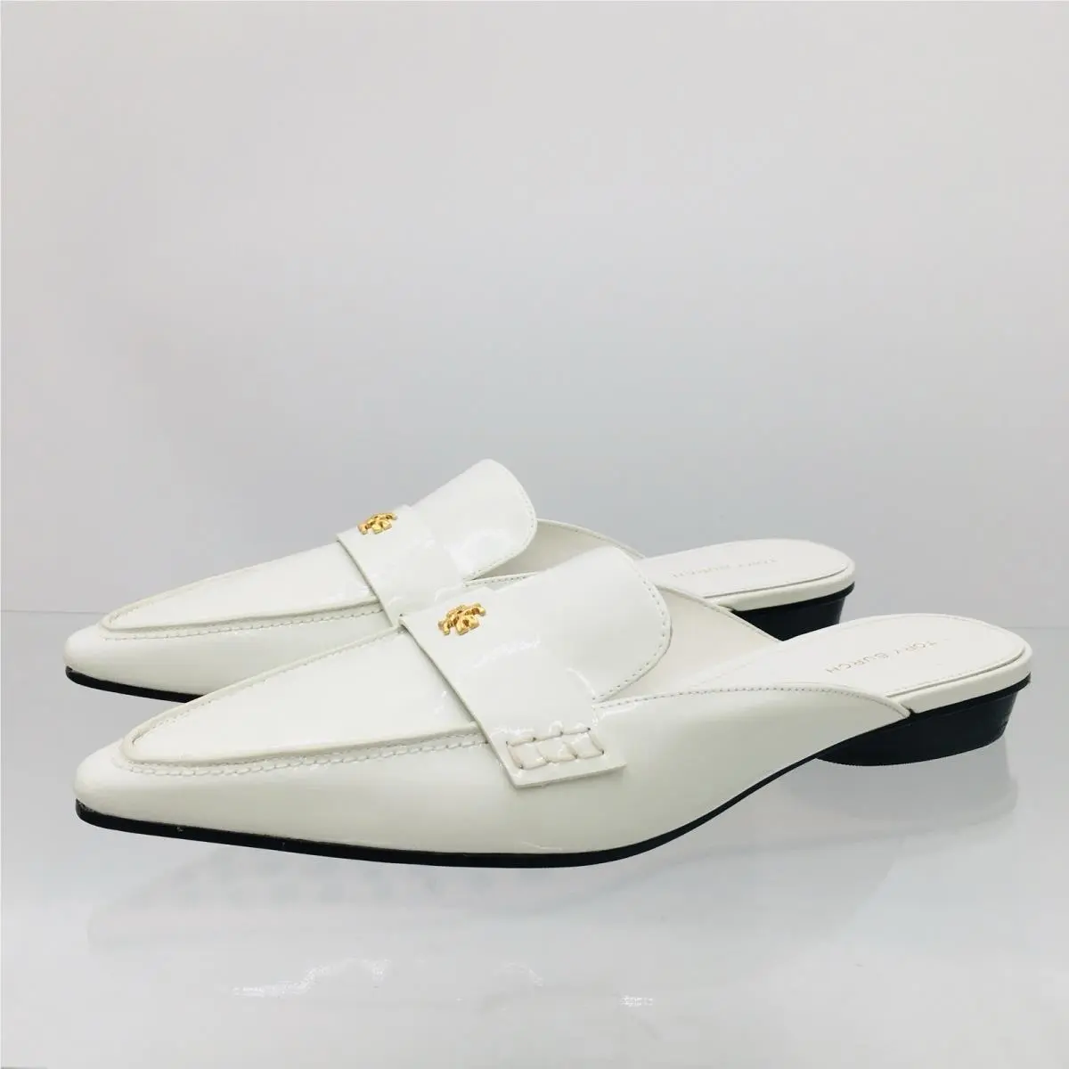 Tory Burch shoes - Tory Burch Delicate Logo Pointed Backless Loafer - Perla 1