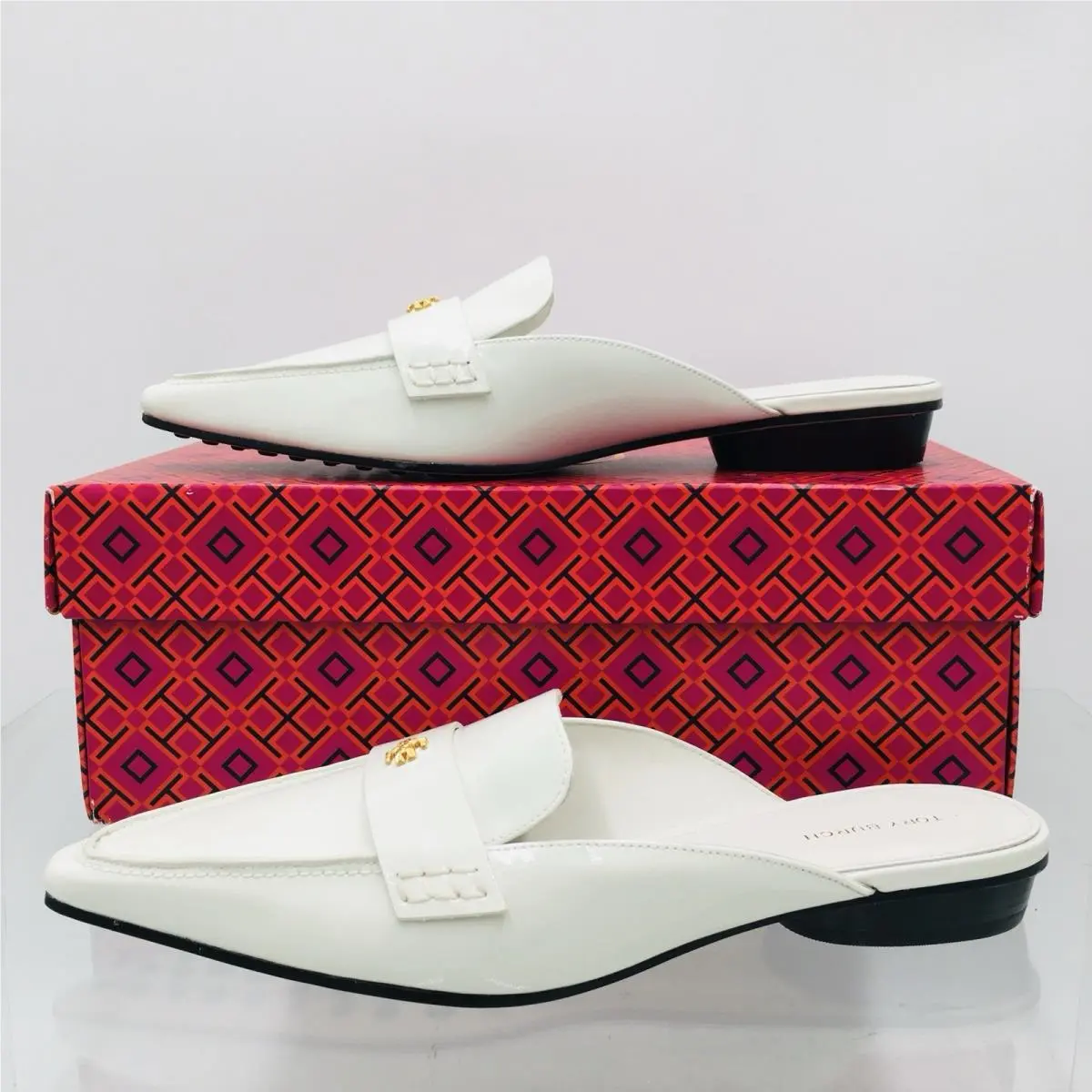 Tory Burch shoes - Tory Burch Delicate Logo Pointed Backless Loafer - Perla 4