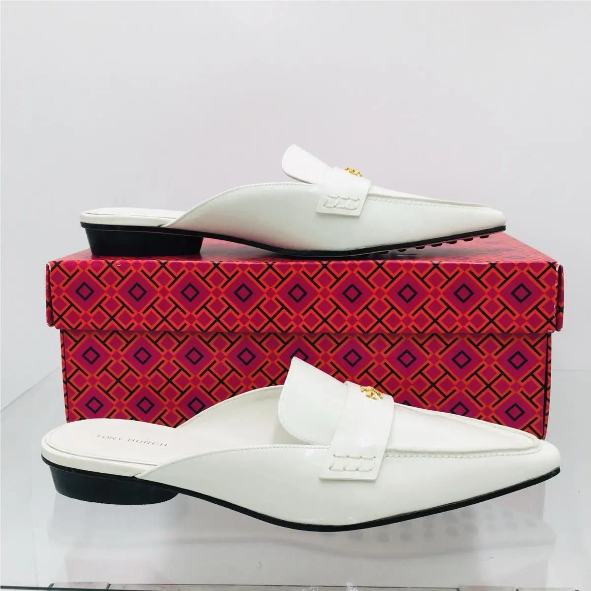 Tory Burch shoes - Tory Burch Delicate Logo Pointed Backless Loafer - Perla 6