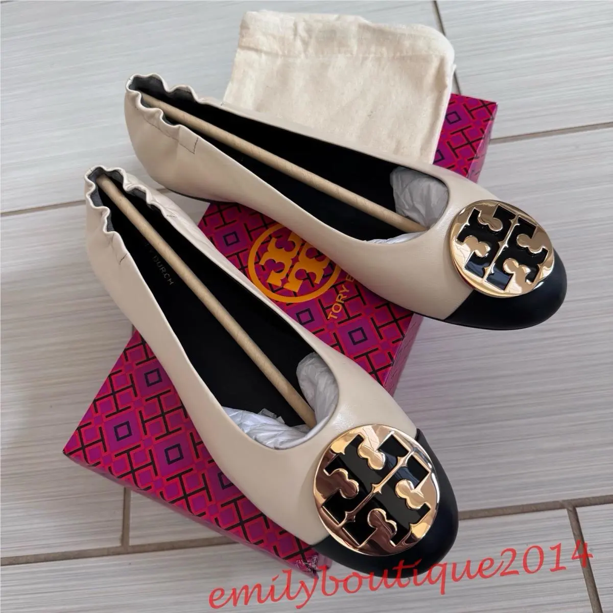 Tory Burch shoes - Tory Burch Claire - Claire - 148336 - New Cream/Black (UPC: 196133673119) 0