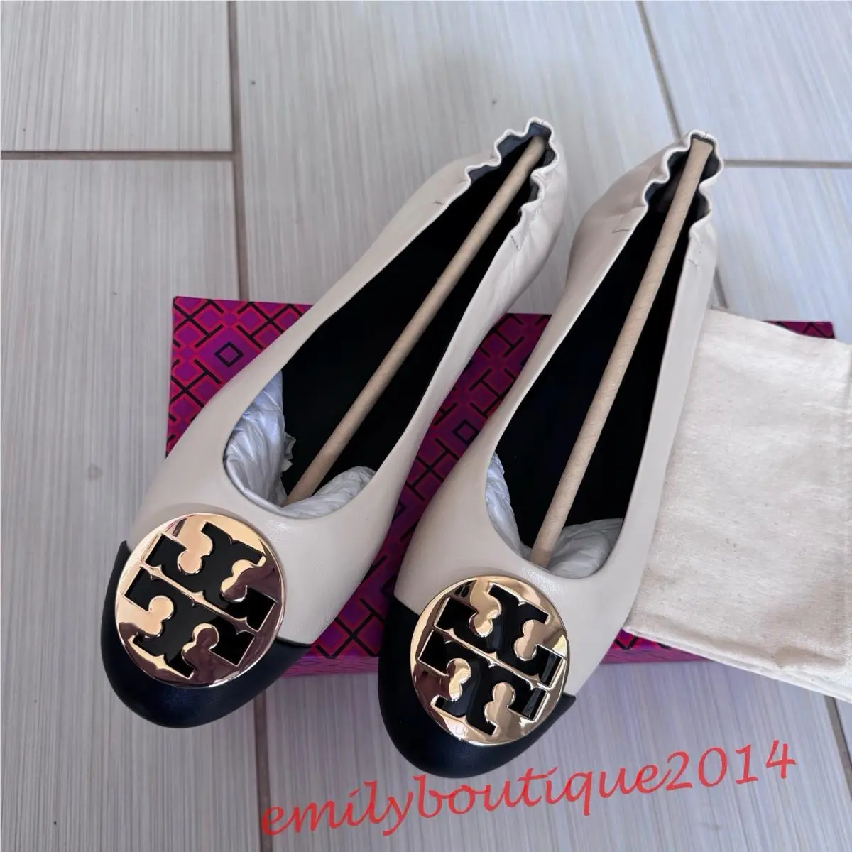 Tory Burch shoes - Tory Burch Claire - Claire - 148336 - New Cream/Black (UPC: 196133673119) 1