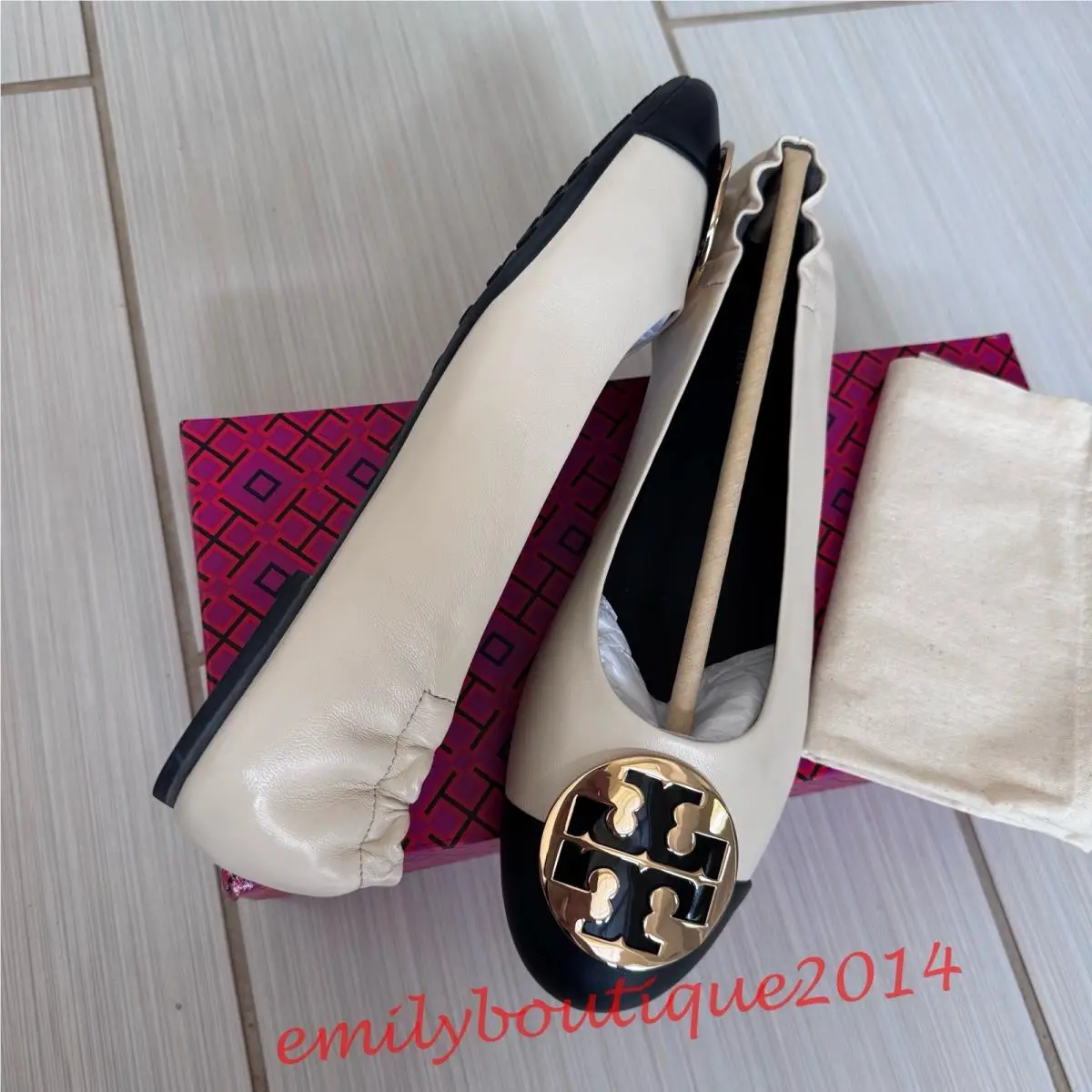 Tory Burch shoes - Tory Burch Claire - Claire - 148336 - New Cream/Black (UPC: 196133673119) 4