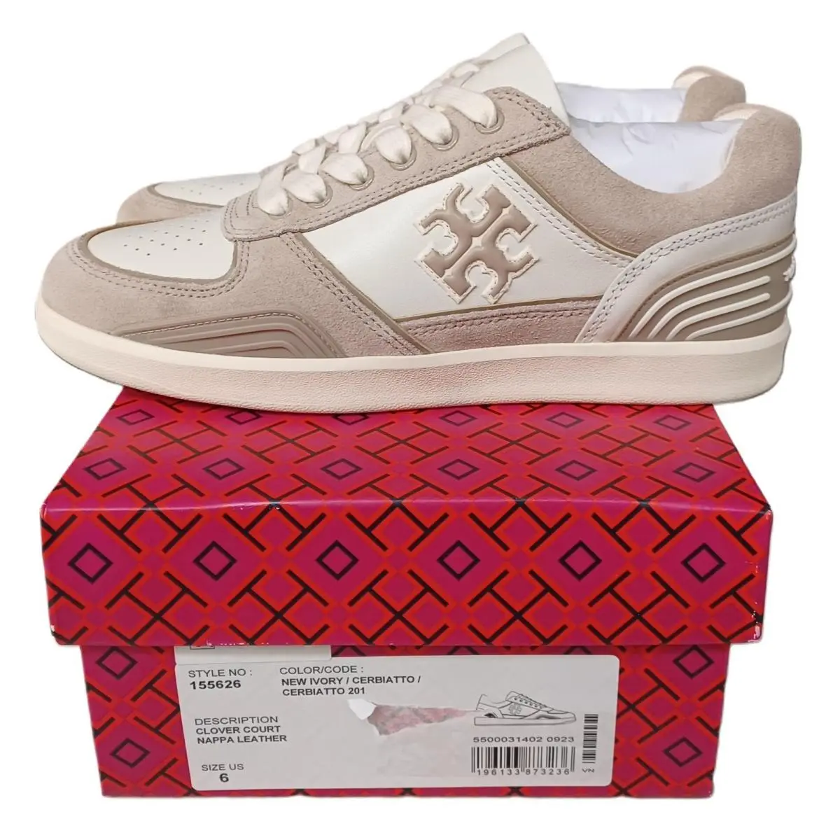 Tory Burch shoes - Tory Burch Clover Court - Clover Court - White (UPC: 196133873236) 2