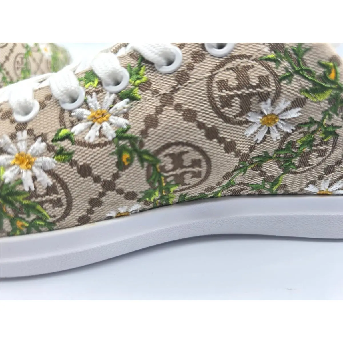 Tory Burch shoes - Howell T-Monogram Embroidered - Howell Embroidered - Beige 3