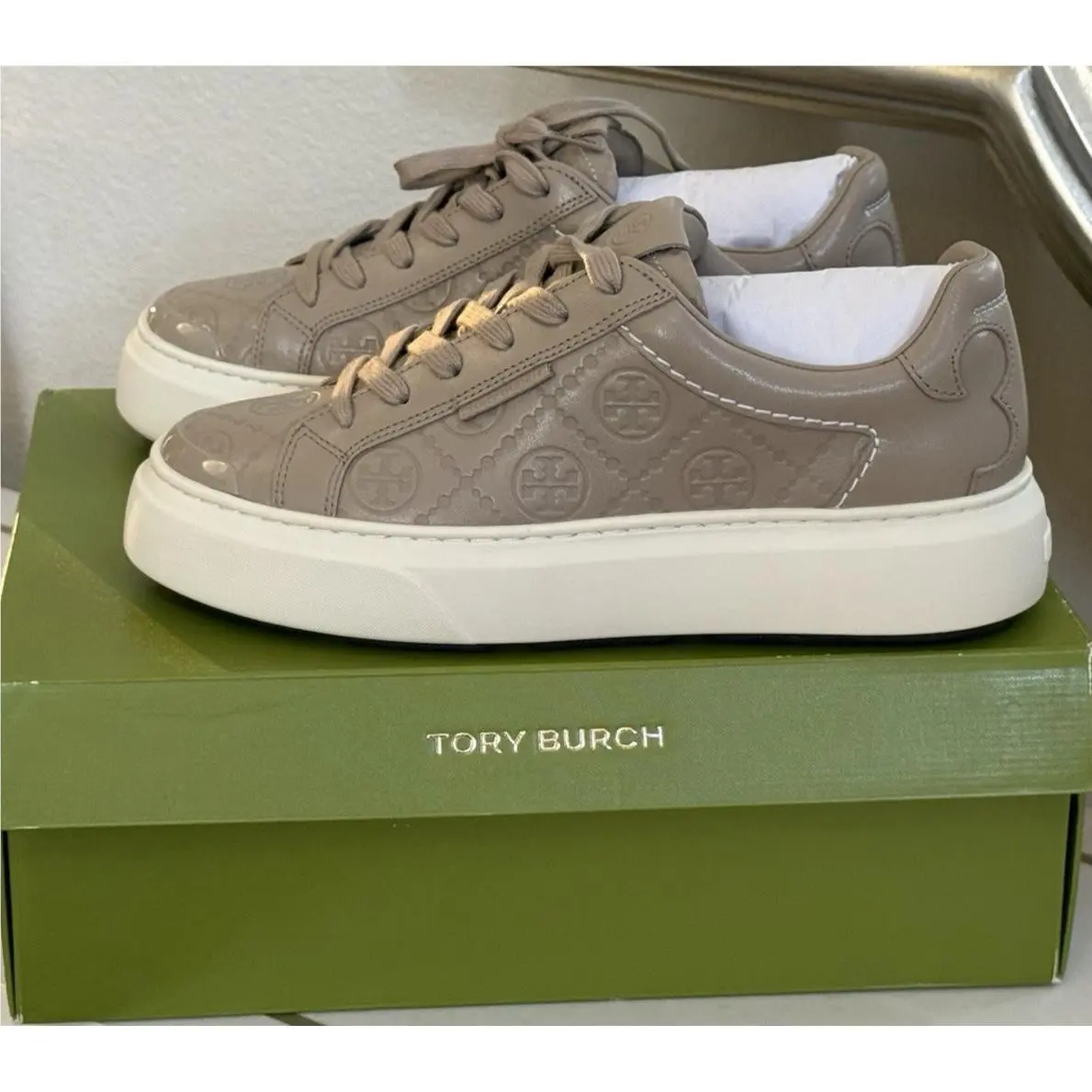 Tory Burch shoes - Tory Burch Debossed - Debossed - 161489 - Beige (UPC: 197865187011) 0