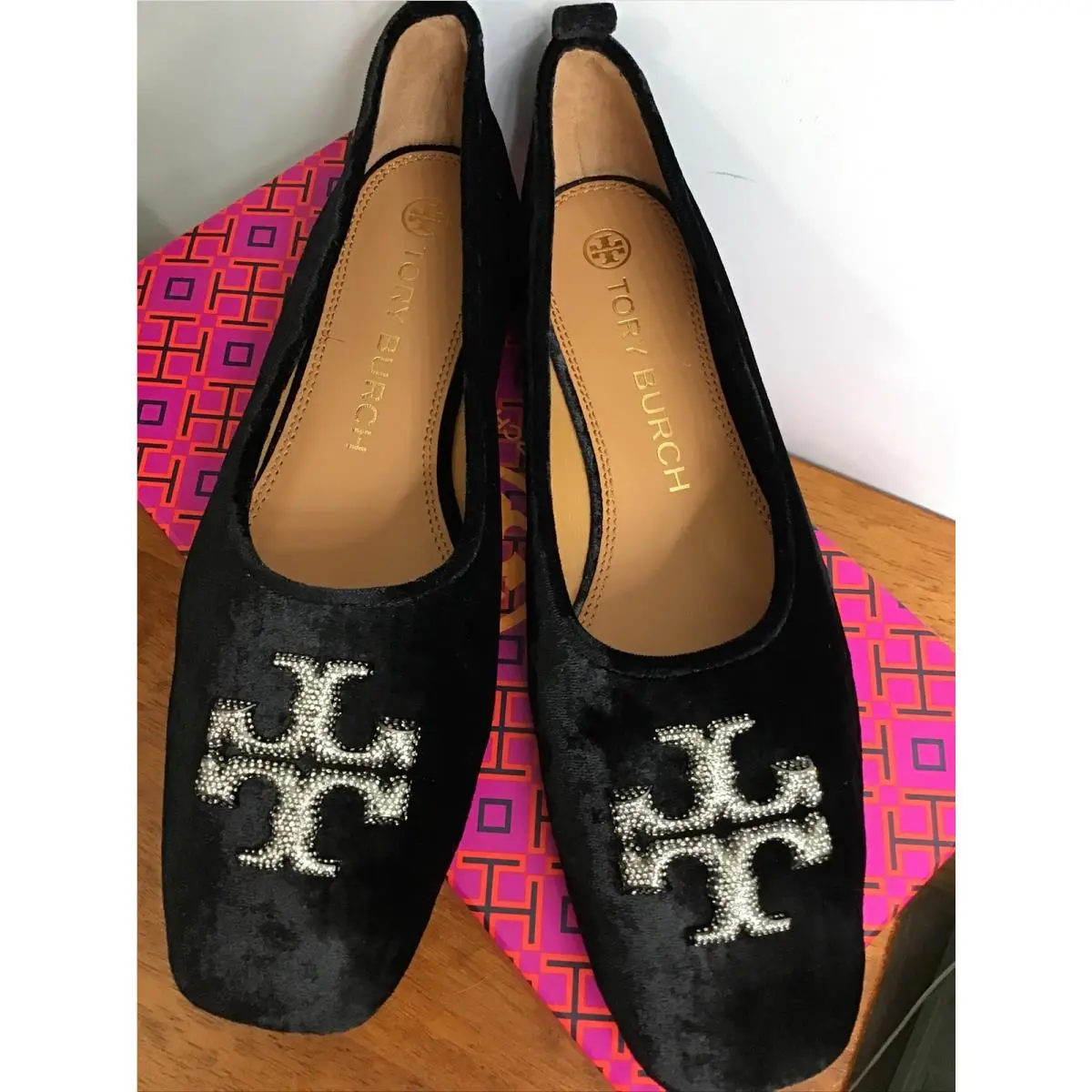 Tory Burch shoes - Eleanor Crystal Ballet Velvet - Eleanor Crystal Ballet Velvet - Black (UPC: 0196133026083) 1