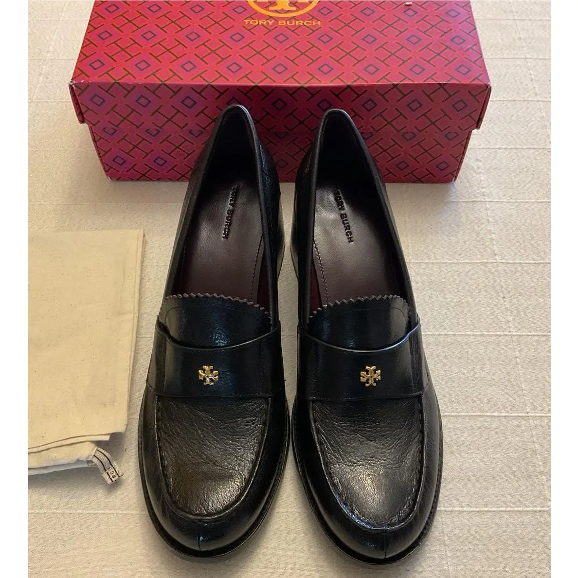 Tory Burch shoes - Double T Logo Loafer Pump - Black 6