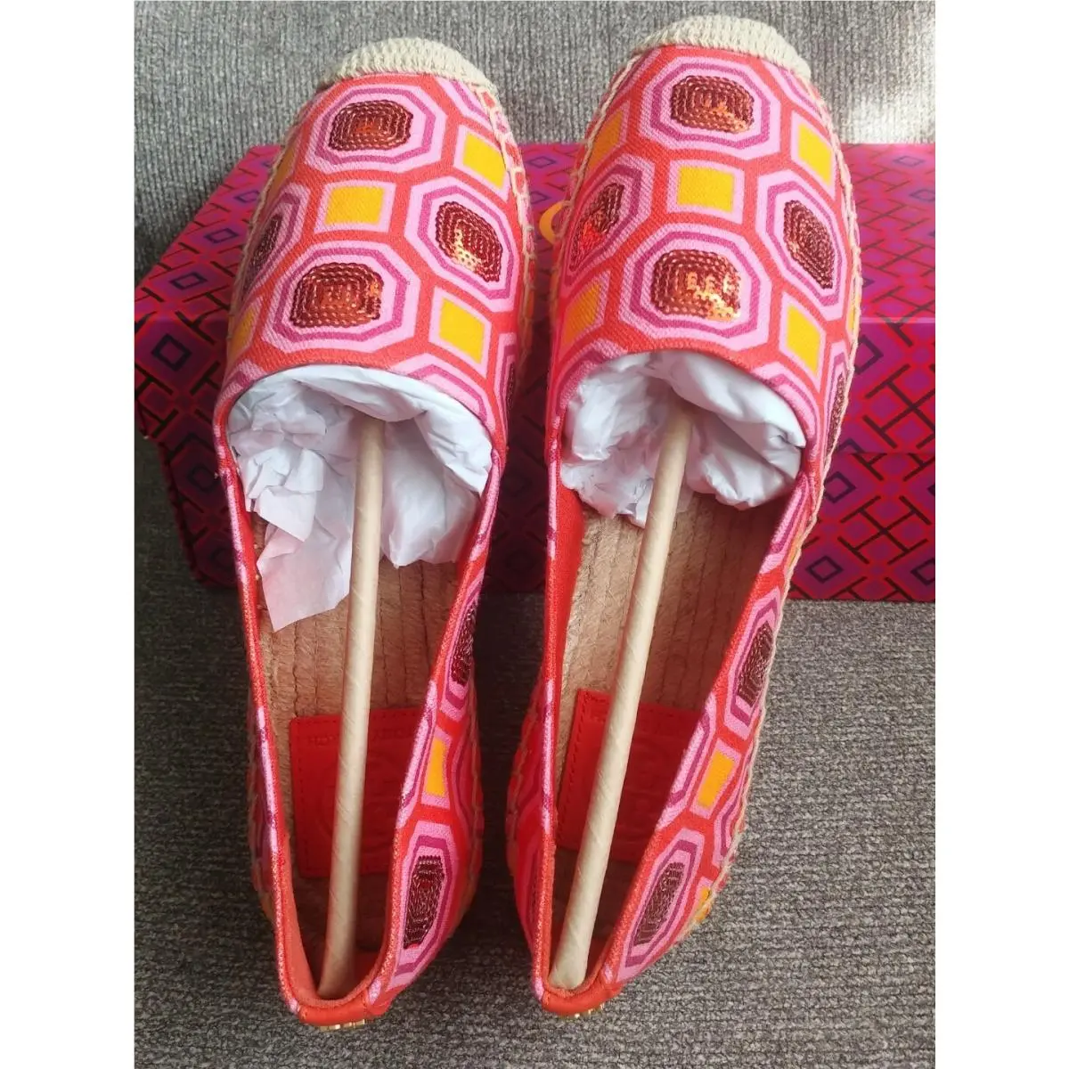 Tory Burch shoes - Tory Burch Ceicily - Ceicily - octagon Square/ vivid orange (UPC: 190041812981) 3