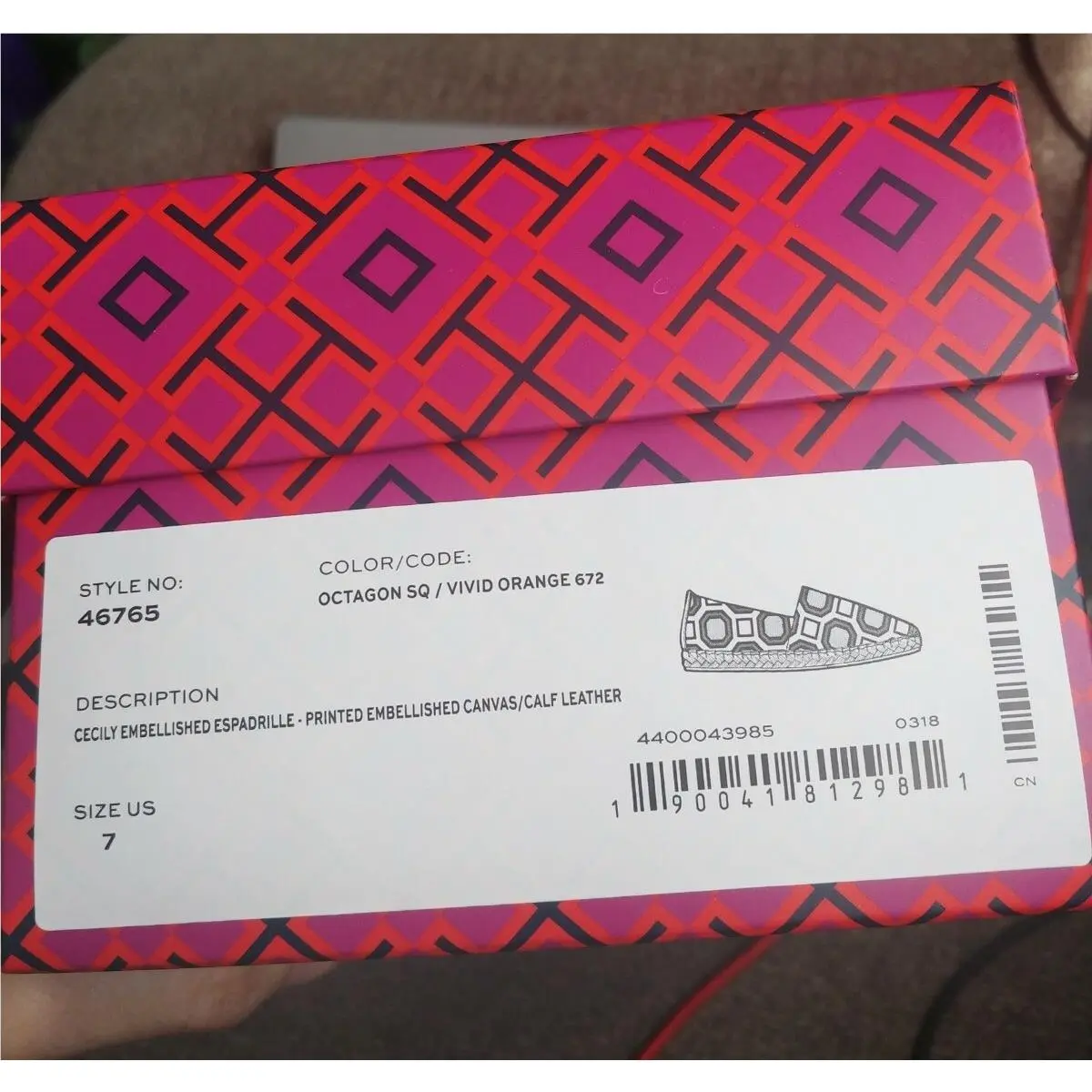 Tory Burch shoes - Tory Burch Ceicily - Ceicily - octagon Square/ vivid orange (UPC: 190041812981) 7