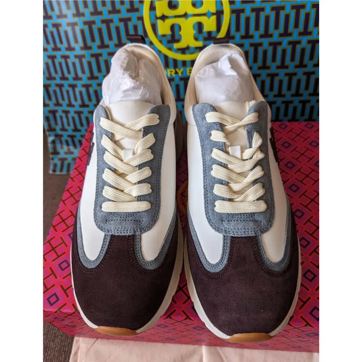 Tory Burch shoes - Tory Burch good luck trainers - white/plum 5