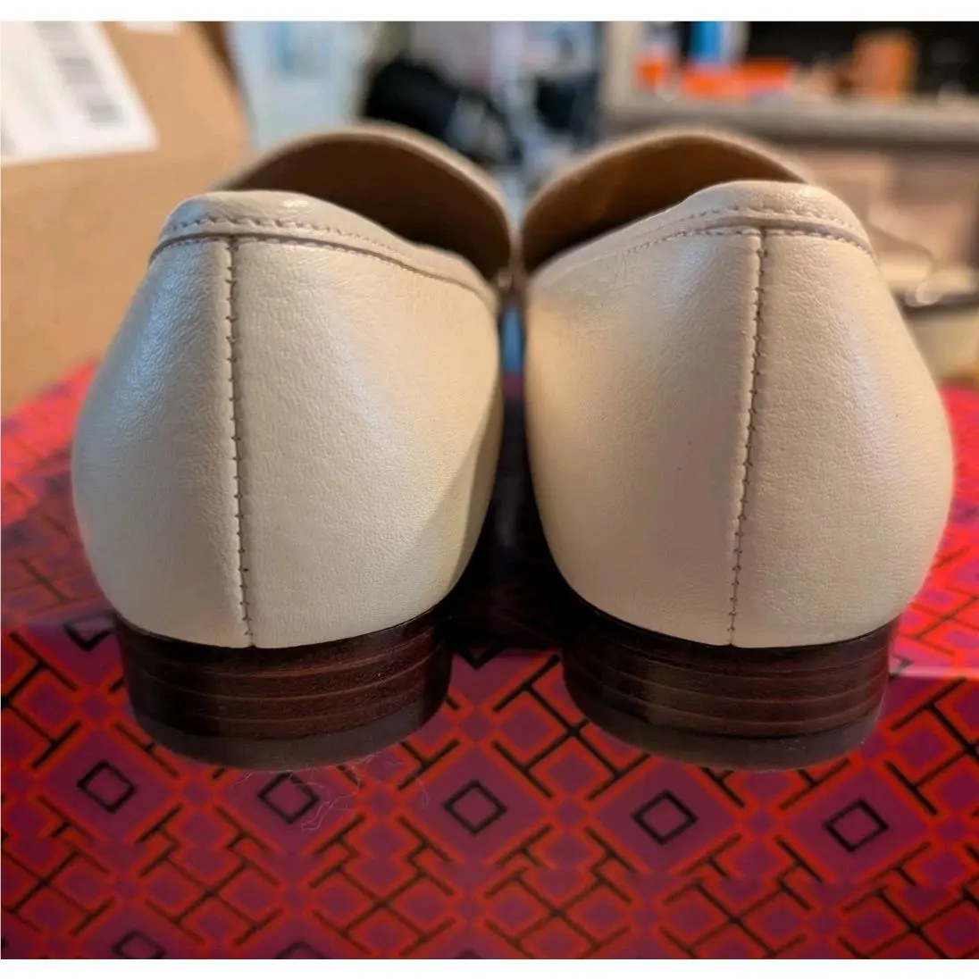 Tory Burch shoes - Tory Burch Jessa 20MM Loafer Tumbled Leather - Ivory (UPC: 192485344875) 10