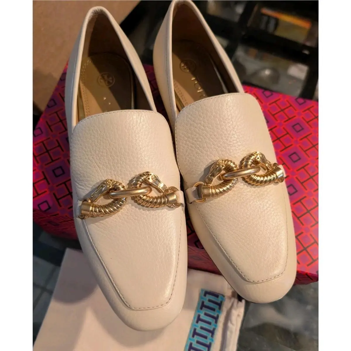 Tory Burch shoes - Tory Burch Jessa 20MM Loafer Tumbled Leather - Ivory (UPC: 192485344875) 11