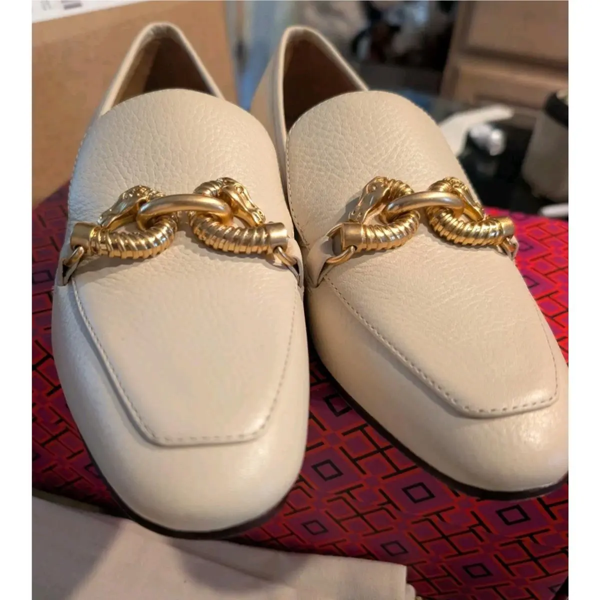 Tory Burch shoes - Tory Burch Jessa 20MM Loafer Tumbled Leather - Ivory (UPC: 192485344875) 12