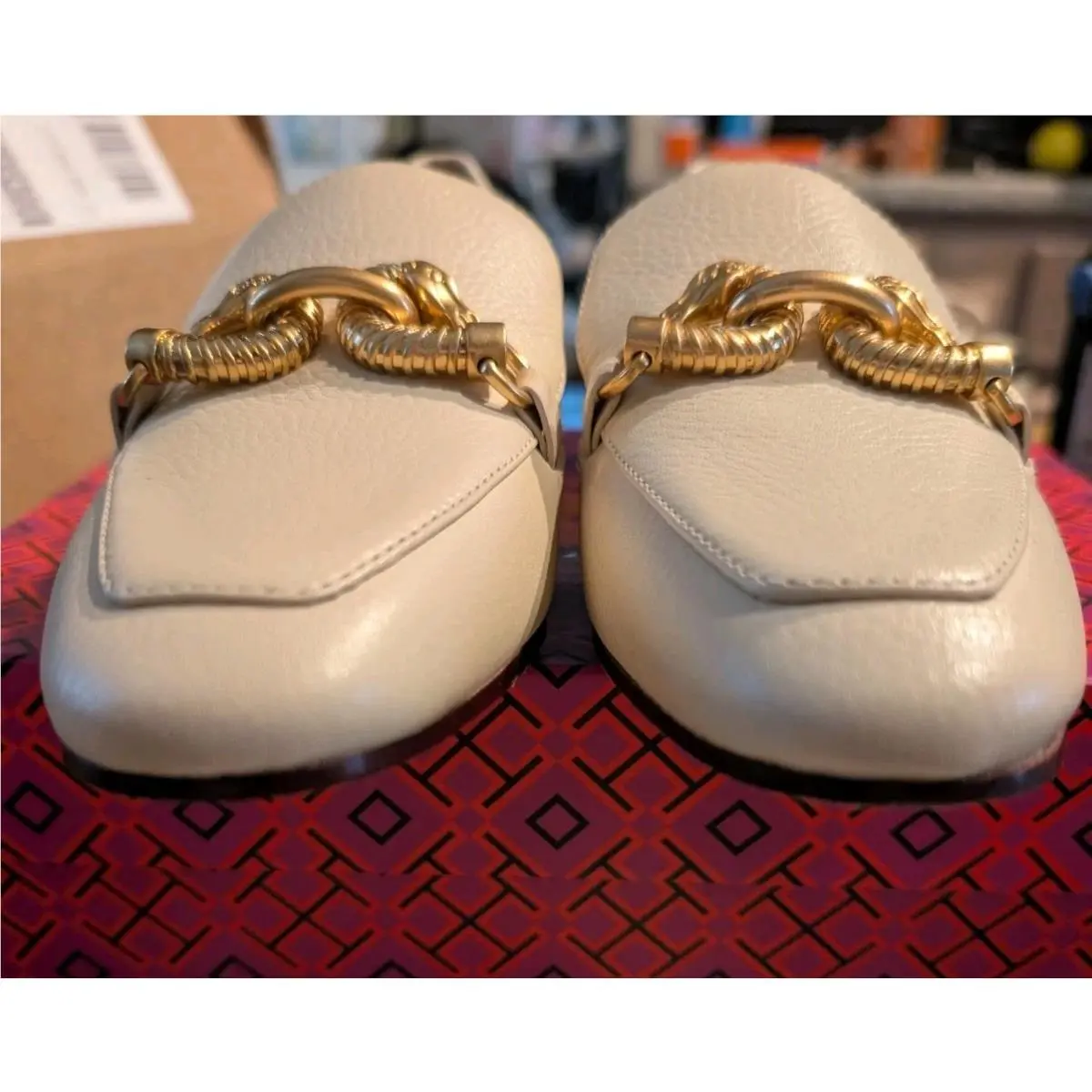 Tory Burch shoes - Tory Burch Jessa 20MM Loafer Tumbled Leather - Ivory (UPC: 192485344875) 13