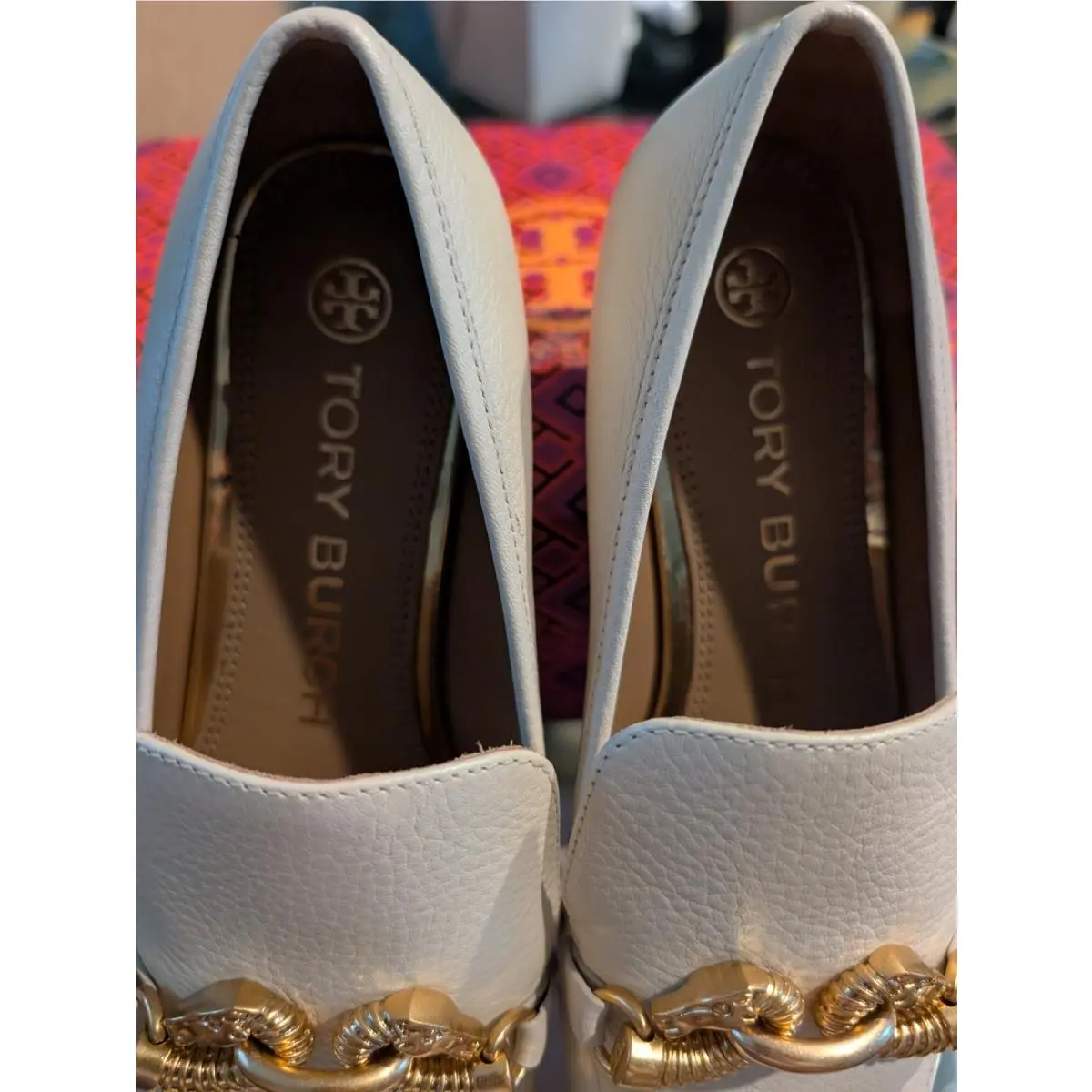 Tory Burch shoes - Tory Burch Jessa 20MM Loafer Tumbled Leather - Ivory (UPC: 192485344875) 14
