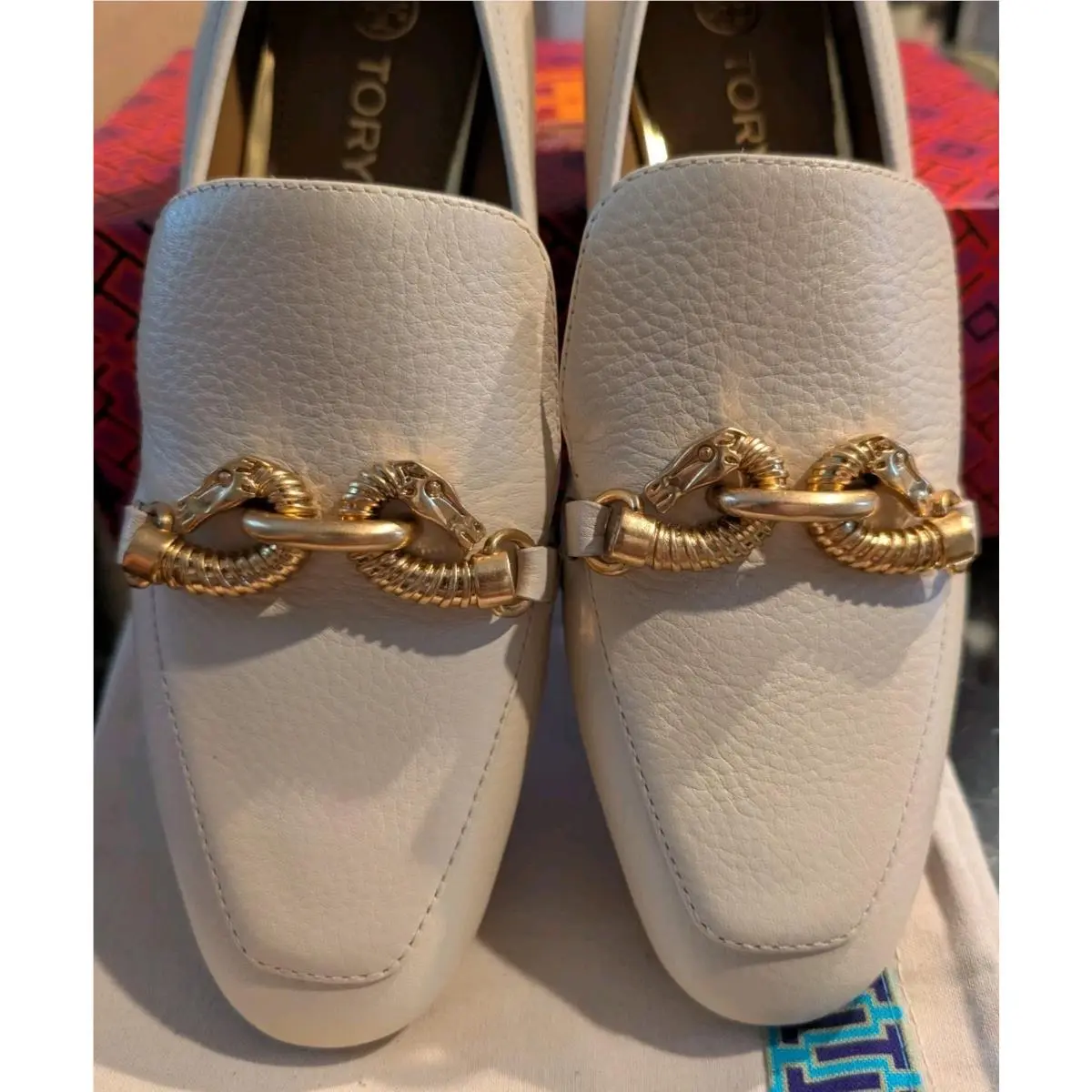 Tory Burch shoes - Tory Burch Jessa 20MM Loafer Tumbled Leather - Ivory (UPC: 192485344875) 15