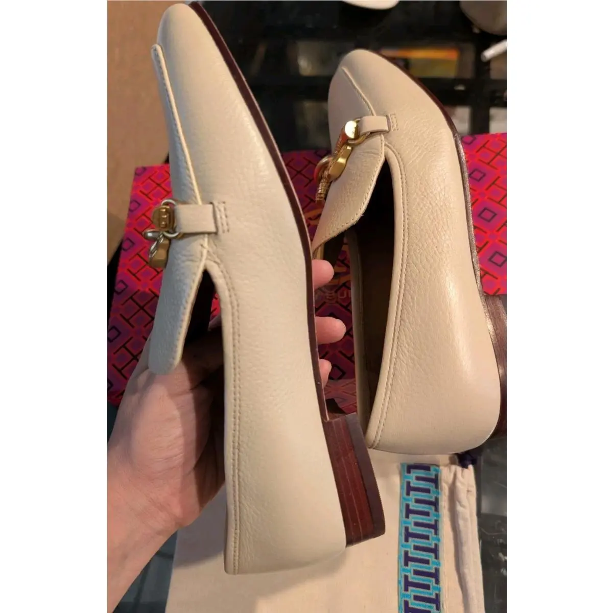 Tory Burch shoes - Tory Burch Jessa 20MM Loafer Tumbled Leather - Ivory (UPC: 192485344875) 6