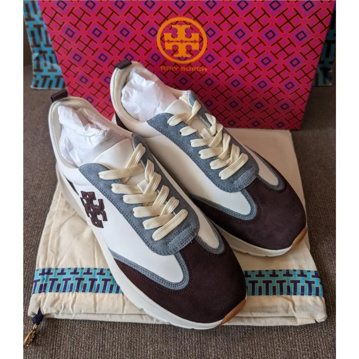 Tory Burch shoes - Tory Burch good luck trainers - white/plum 0