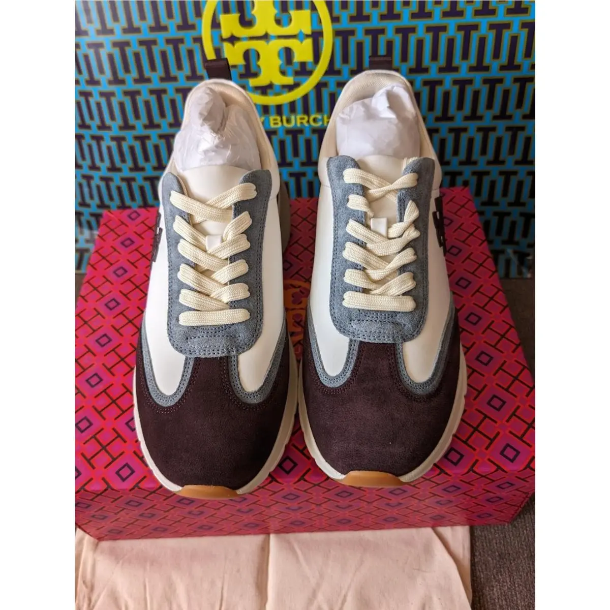 Tory Burch shoes - Tory Burch good luck trainers - white/plum 4