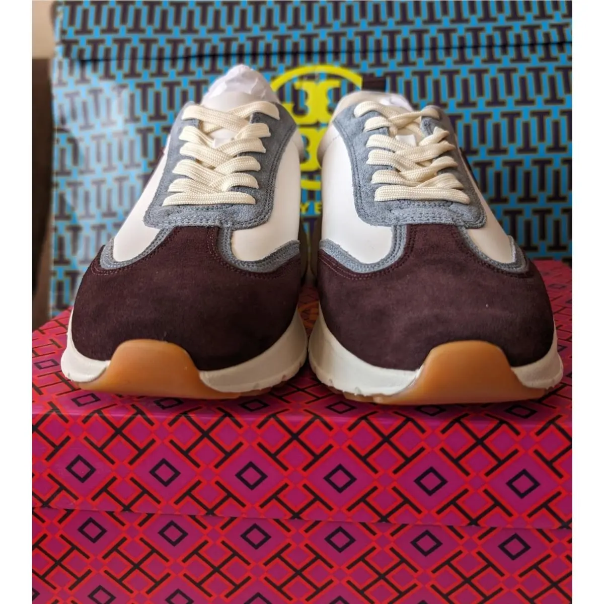Tory Burch shoes - Tory Burch good luck trainers - white/plum 6