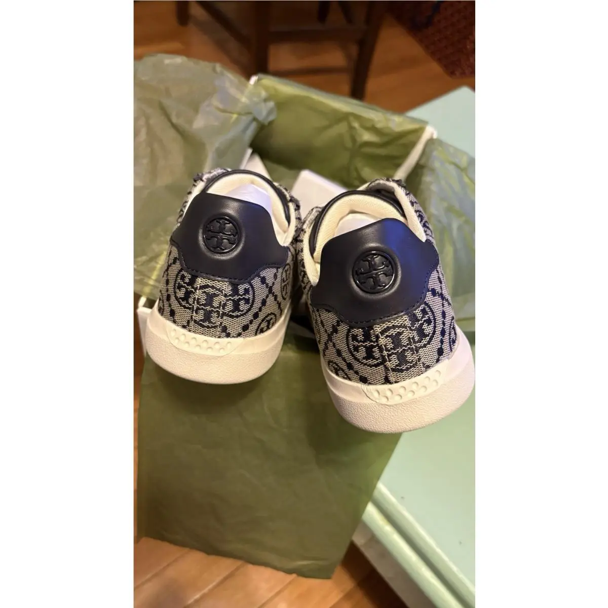 Tory Burch shoes - Tory Burch Howell T Monogram - 81249 - Navy, White 0