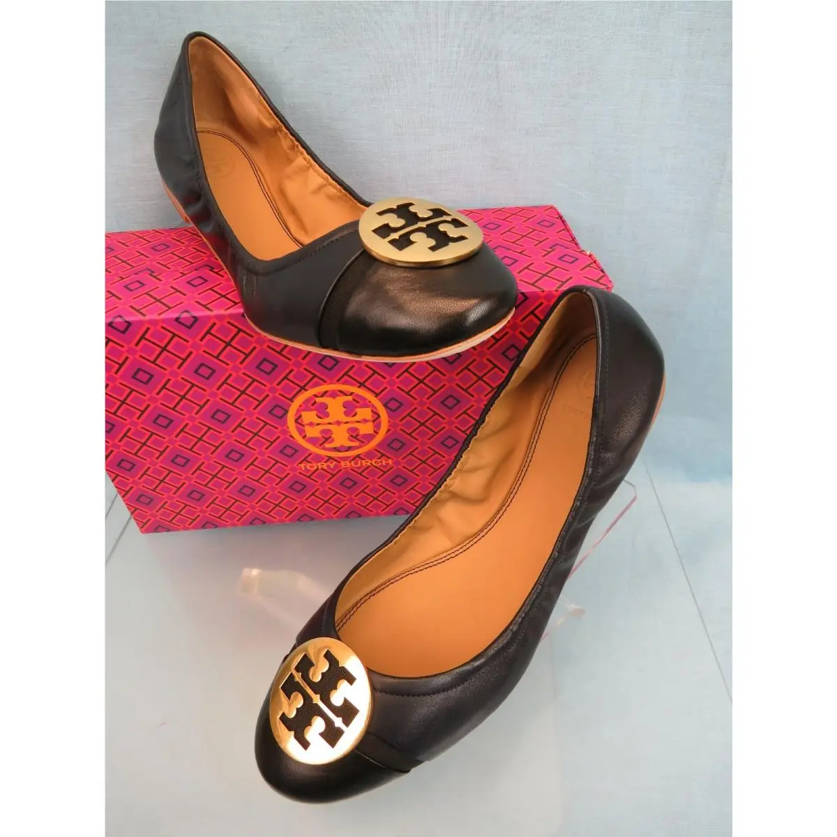 Tory Burch shoes - Minnie Cap-toe - Minnie - Perfect Navy/Perfect Black (UPC: 192485361513) 2